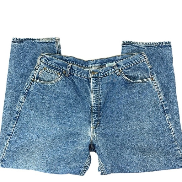 Carhartt Flannel Lined Jeans Size 42X30 Straight Leg Rugged Workwear B21 DST - Picture 1 of 16